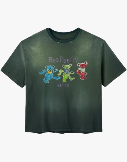 Raspberry Hills Goldvintage Gallery Grateful Berry tee Green